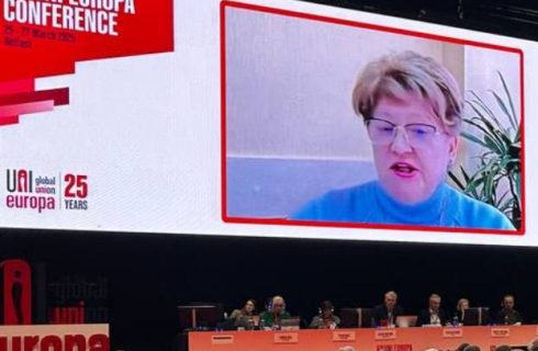 Виступ Галини Гайдук на 6-ї Конференції профспілкового об’єднання UNI Europa, 27 березня 2025 р.